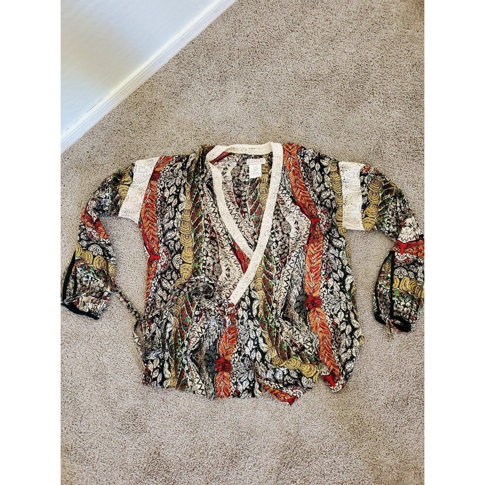 LaRok silk wrap blouse